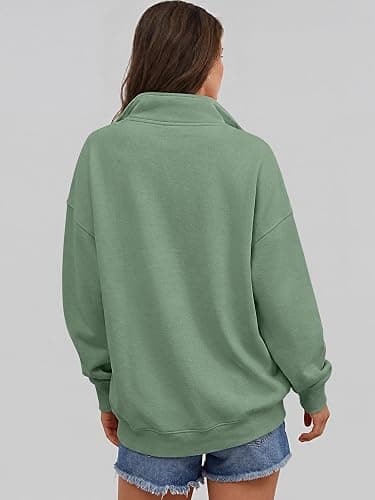 ANRABESS Womens Oversized Sweatshirt Long Sleeve Henley Pullover Tops 2026 Spring Casual Button Loose Fit Teens Outfits thumbnail 6