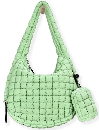 GASSDA Puffer Tote Bag for Women Large Quilted Puffy Lightweight Carryall Crossbody Tote Bag for Women - Image 1