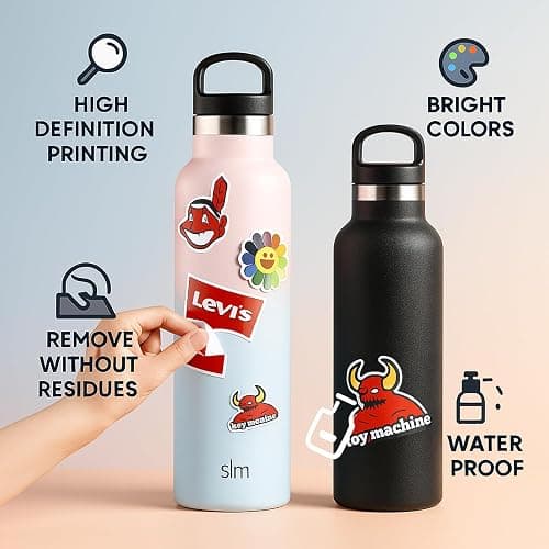 Cool Brand Stickers for Adults,for Teenagers 101 Pack Decals for Laptop Computer Skateboard Water BottlesWaterproof Vinyl Stickers Pack for Laptop, Skateboard, Luggage thumbnail 6