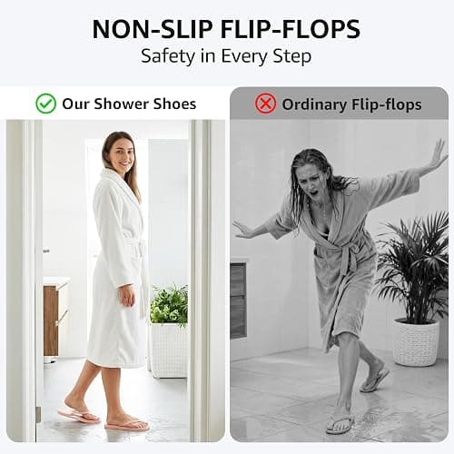 STQ Shower Shoes Women Quickly Dry Arch Support Flip Flops Non Slip Beach Pool Dorm Thong Sandals with Drain Holes thumbnail 5