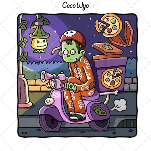 Spooky Cutie: Vol. 2 Coloring Book for Adults and Teens Featuring Lovely Creepy Creatures in Cozy Moments for Relaxation thumbnail 5