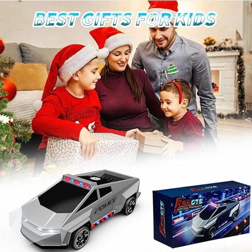 Zappido RC Remote Control Car Cybertruck Toy, Police Car Toy 2.4GHz, LED Lights, 2 Rechargeable Batteries, Ideal Gift for Boys Girls Ages 3+ Years thumbnail 7