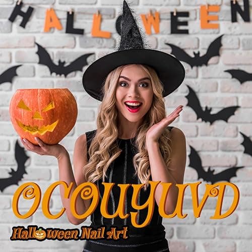 Halloween French Tip Almond Fake Nails - Terror Blood Press-On With Acrylic Glue - Medium Glossy Reusable Artificial Nails for Women DIY Manicure - 24 Pcs thumbnail 7