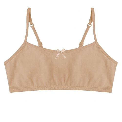 Popular Cotton Girls Training Bra - Crop Cami Training Bras for Girls with Adjustable Straps. Cotton Bra Pack. thumbnail 2