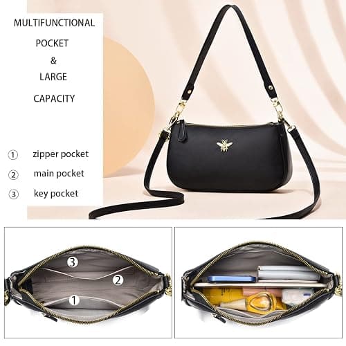 Small Tote Shoulder Bags Purses for Women Retro Classic Crossbody Bags Cute Clutch Purse and Handbag thumbnail 4