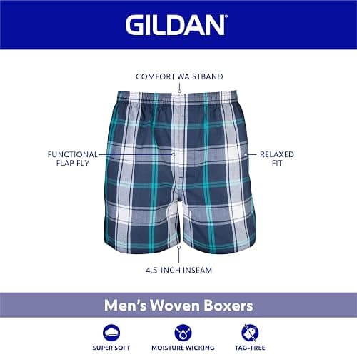 Gildan mens Underwear Boxers, Multipack thumbnail 3