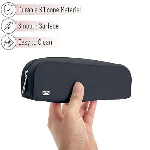 Mr. Pen- Silicone Pencil Case, Black Pencil Pouch, Pencil Case Small, Pencil Pouch Aesthetic thumbnail 4