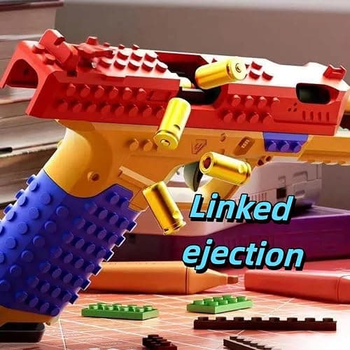 Bazilbazos Tactical DIY Building Block Handle Set, Bazilbazos Building Block Toy Gun, Funny DIY, Block Blaster with Display Stand, Full of Creativity for Team Activities (#1) thumbnail 5