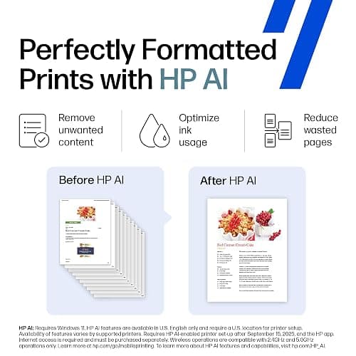 HP DeskJet 2855e Wireless All-in-One Color Inkjet Printer, Scanner, Copier, Best-for-home, 3 month Instant Ink trial included. This printer is only 2.4 ghz capable. (588S5A) thumbnail 7