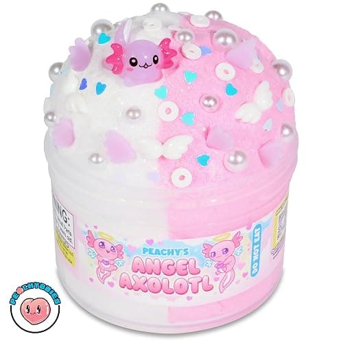 Peachybbies Slime 4-Pack Fantasy Bundle, Unicorn Candy Floss, Mermaid's Ball, Angel Axolotl, Magical Kitty Fur, Includes Slime Activator, Easter Basket Stuffers, Sensory Toys for Kids, Made in USA thumbnail 4