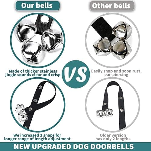 BLUETREE Dog Doorbells Premium Quality Training Potty Great Dog Bells Adjustable Door Bell Dog Bells for Potty Training Your Puppy The Easy Way - 7 Extra Large Loud 1.4 DoorBells thumbnail 4