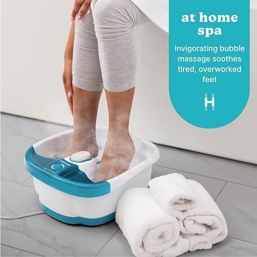 Homedics Bubble Mate Foot Spa, Toe Touch Controlled Foot Bath | with Invigorating Bubbles and Splash Proof, Raised Massage Nodes and Removable Pumice Stone thumbnail 2