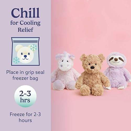 warmies Microwavable & Weighted Stuffed Animals, Brown Curly Bear - Heated Stuffed Animal Plushie for Warmth & Comfort - Cute Soft Plush Toys for Adults & Children (Boys, Girls, Babies & Toddlers) thumbnail 5