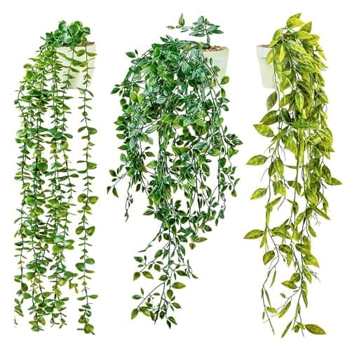 DREAMS 21 3-pack Fake Hanging Plants Artificial Indoor/Outdoor | Hanging Plants for Room Decor, Wall Shelf, Patio Garden - Image 1
