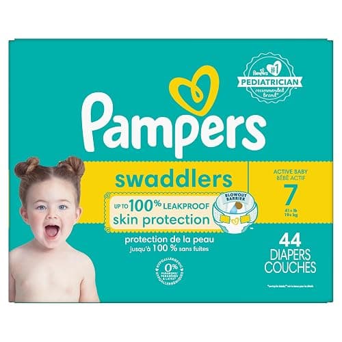 Pampers Baby Diapers - Swaddlers - Size 7, 44 Count, Ultra Absorbent Disposable Infant Diaper - Size 7 - 44 thumbnail 13