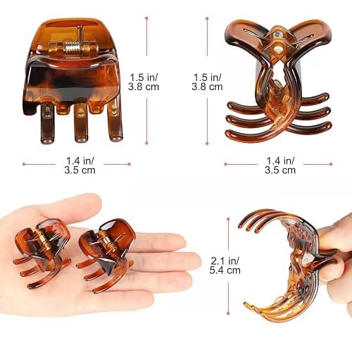 6 Pieces Hair Jaw Claws, Morhom 1.3 Inch Thick or Medium Hair Clips for Women and Girls thumbnail 2