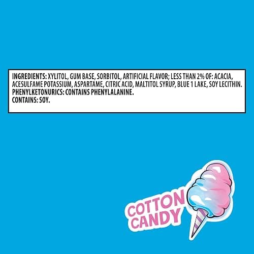 Trident Vibes Cotton Candy Sugar Free Chewing Gum, 40 Piece Bottle | Contains Xylitol, Sugar-Free, Perfect for Long Lasting Fresh Breath at School, Work & Travel thumbnail 3
