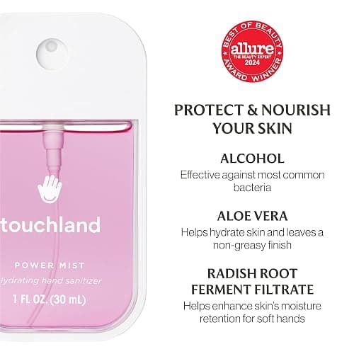 Touchland FRUITY CRUSH Body and Hand Mist Essentials (Peachy Lychee Body & Hair Fragrance Mist, 2 FL. OZ. + Berry Bliss Hydrating Hand Sanitizer Spray 1FL.OZ.), Travel Size Set thumbnail 6