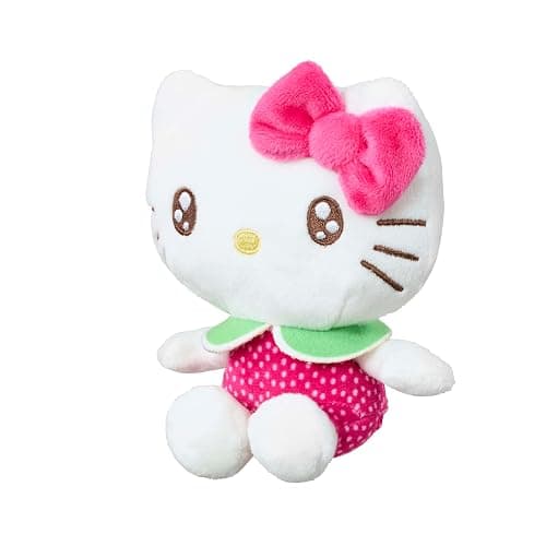 Hello Kitty Macedonia Scented Plush, 12cm Soft Toy in Pink Dress, Fruity Fragrance, Official Licensed Mini Collectable Plush, for Hello Kitty Fans, Suitable for Ages 4+ thumbnail 2