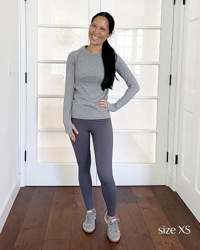 Stelle Womens Seamless Workout Top Yoga Athletic Shirt with Thumb Hole Breathable for Sports Running Slim Fit thumbnail 7