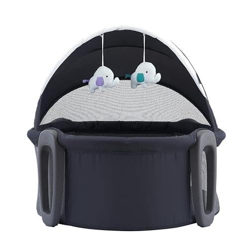 Pamo babe Portable Bassinet and Play Space Baby Dome with Toys and Canopy Travel Crib for Newborn thumbnail 7