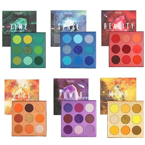 docolor Eyeshadow Palette 9 Colors Red Eyeshadow Gemstone Shadow Palette Highly Pigmented Mattes Shimmers Naked Smokey Glitter Cream Colorful Powder Blendable Long Lasting Waterproof Makeup Palette - Image 1