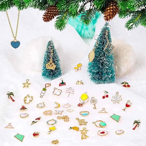 200Pcs Charms for Jewelry Making, Assorted Wholesale Mixed Bulk Metal Earring Bangle Charms for DIY Necklace Bracelet Jewelry Making and Crafting (Assorted Color) thumbnail 2