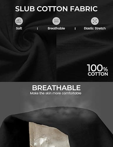 FAIABLE Cotton Crew Neck T Shirts for Women Slub Cotton Short Sleeve Shirt Casual Summer Basic Tees Tops Fashion Trendy 2026 thumbnail 5