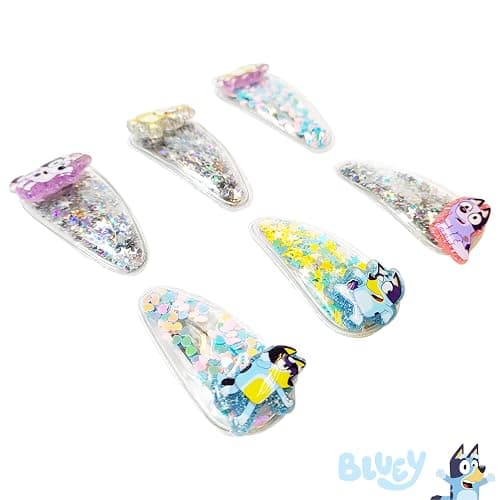 Bristol | LUV HER Bluey Hair Accessories For Girls, 6pc Cute Hair Clips with Favorite Bluey Character Charms, Magical Confetti Hair Clips, Ages 3+ thumbnail 2