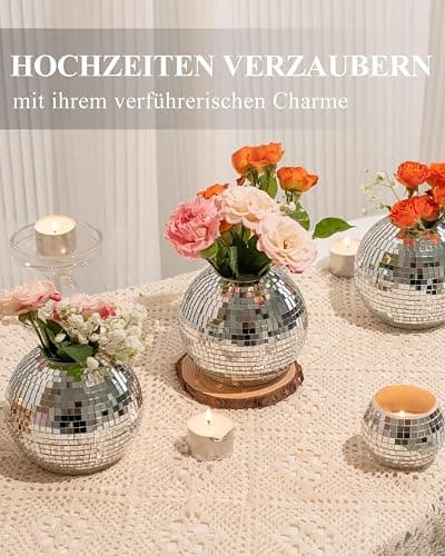 RGBDOT Silber Disco Ball Pen & Make-up Pinsel Organizer - 10,2 cm Schreibtischzubehör thumbnail 6