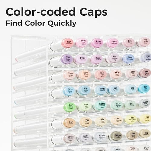 Ohuhu Alcohol Markers 48 Pastel Colors: AP Certificated Double Tipped Art Marker Set for Artists Adults Coloring Illustration - Chisel and Fine Dual Tips - Oahu of Ohuhu Markers - Refillable thumbnail 4