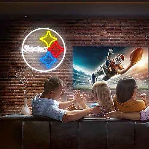 OvoNinn Football Neon Signs Football Neon Lights for Wall Decor Dimmable LED Signs for Room Bar Man Cave Light Up Sign Football Gifts for Men Boys thumbnail 6