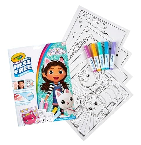 Crayola Gabbys Dollhouse Color Wonder Activity Set, Mess Free Coloring Pages for Toddlers, No Mess Activity, Toys & Gifts for Kids thumbnail 7