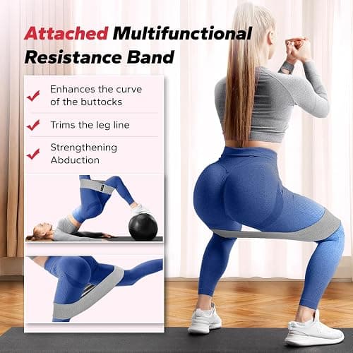 MERACH Pelvic Floor Exercise Devices, Thigh Trainer with Resistance Band | Resistance Band, Easy Shaping, Quickly Activates Leg and Pelvic Floor Muscles, 360° Rotation Function, Suitable for Everyone thumbnail 3