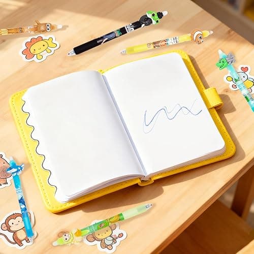 6PCS Italian Brainrot Erasable Pens, Cute Animal Ball Point Pens 0.5mm Blue Party Favors for Kids, Back to School Supplies Fun Stationary Pen Gifts for Birthday thumbnail 6