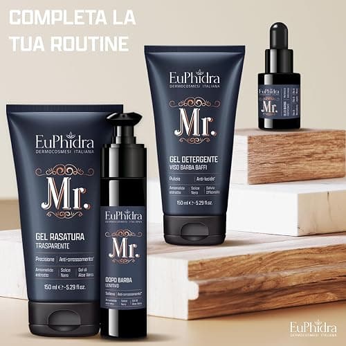 Euphidra - Mr. Detergente Viso Barba Baffi, Formula Delicata per Detersione Quotidiana, Texture Leggera e Confortevole, Idratante e Nutriente, Ingredienti Naturali, 150 ml thumbnail 6