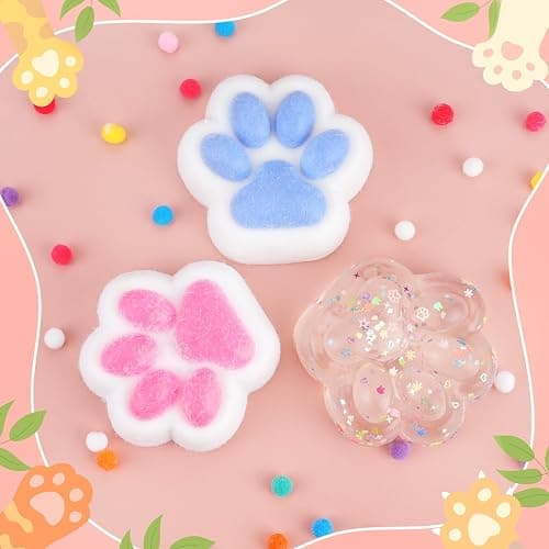 AONSOULE 1Pc Cat Paw Squishy Toys – 4 Inch Large Soft Cat Paw Squeeze Toy, Cute Squishy Toy, Quick Rebound Squishies, Individually Packed Funny Gifts for Children Adults Party Favors thumbnail 7