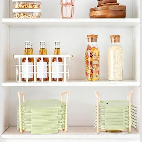 Yobonlab 3 Pack Adjustable Lids Organizer for Rubbermaid Brilliance Lids | Lid Organizers Inside Cabinet for Pyrex Snapware, Lids Holders Suitable for Storing Lids of Various Sizes（5.51in-8.27in） thumbnail 2