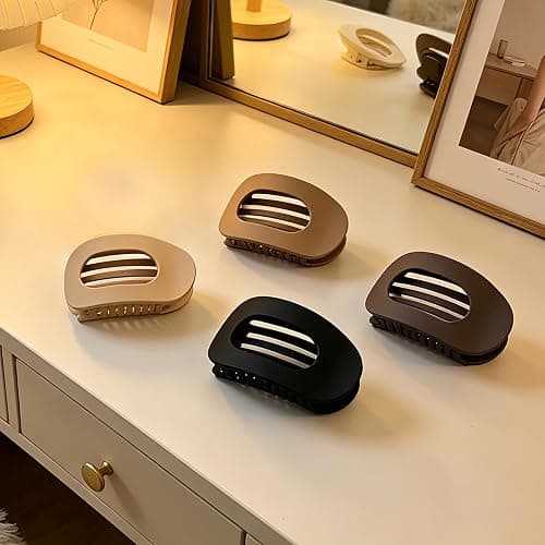 B.PHNE Flat Hair Claw Clips for Women,Matte Medium Hair Clips for Thick & Thin Hair- Comfortable Everyday Use for Office, Yoga, Party & Casual Styling thumbnail 3
