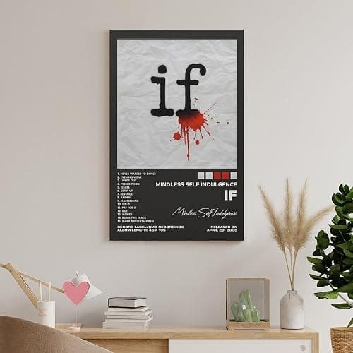 If by Mindless Self Indulgence Punk Band Poster Canvas Wall Art For Room Aesthetic And Decor Poster For Bedroom Living Room Bathroom Kitchen Office Decor 08x12inch(20x30cm) Unframe-style thumbnail 8