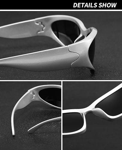 SOAR&EAGLE Y2K 3Pack Polarized sunglasses Wrap Around Men's Women's sunglasses Fashion Sport Shades Sun Glasses thumbnail 4