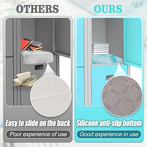 2Pcs Tie-dye Blue Locker Accessories Rug for Middle High School Girls, 12'' | Cosweet Locker Decor, Anti Slip Square Fluffy Faux Fur Rug, Area Carpet, Aesthetic Nail Photography Props thumbnail 3