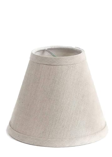 Urbanest Chandelier Pure Linen Shade, Oatmeal, 3" Top x 6" Bottom x 5" Slant Height, Clip On - Image 1