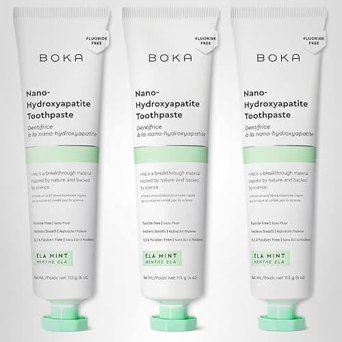 Boka Fluoride Free Toothpaste, Nano Hydroxyapatite Toothpaste, Appropriate for Sensitive Teeth - for Adult Oral Care - Ela Mint Flavor, 4 Fl Oz 1Pk US Manufactured thumbnail 9