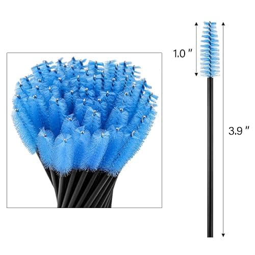 BTYMS 500 Pieces Disposable Mascara Wands Eyelash Brush Brow Brushes Applicators Lash Spoolies for Eye Lash Extension - Multi Color thumbnail 2
