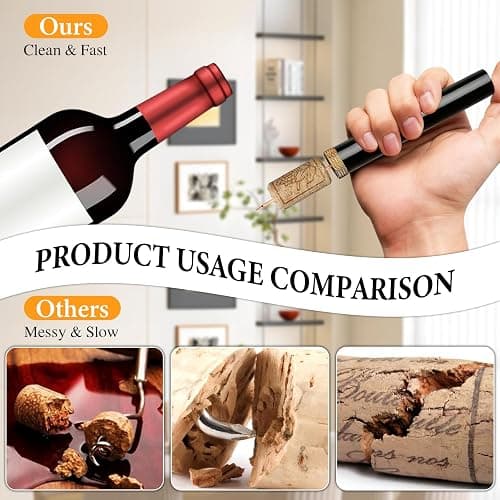 2pcs Aeropop Wine Opener, Loritia Arropop Wine Opener, Travel Portable Pocket Air Pressure Pump Bottle Open for Home Restaurant Party (Golden+Red) thumbnail 5