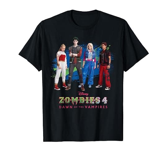 Disney Zombies 4 Nova & Victor + Zed & Addison Official Logo T-Shirt - Men - Burgundy - 3X-Large - Image 1