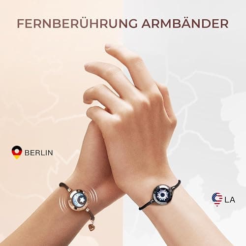 TOTWOO Bracelet Connecté pour romane et moi à distance, Duo Vibrant en Acier Inoxydable Réglable avec Connexion Bluetooth en Tête-à-Tête, Bracelet Amour, Famille, Mère Fille, Ado, Fille thumbnail 2