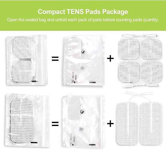 AUVON Dual Channel TENS Unit Muscle Stimulator Machine with 20 Modes, 2" and 2"x4" TENS Unit Electrode Pads thumbnail 7