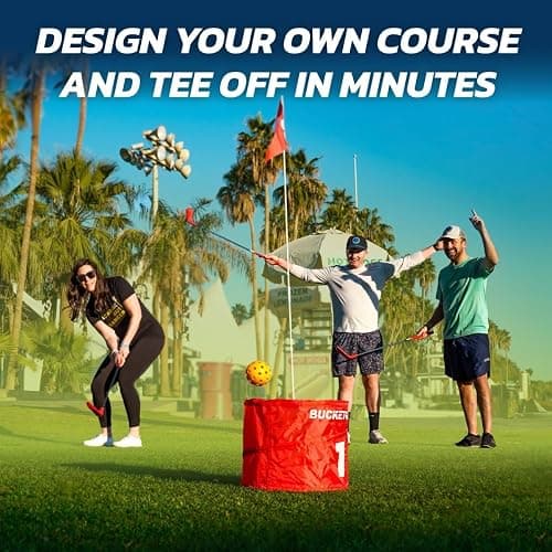 bucketgolf Original Game 3-Hole Travel Set – #1 Backyard Golf Game for Adults. Ideal for Yard, Beach, Park, Camping, and Outdoor Fun. (2 Right-Hand Clubs) thumbnail 3